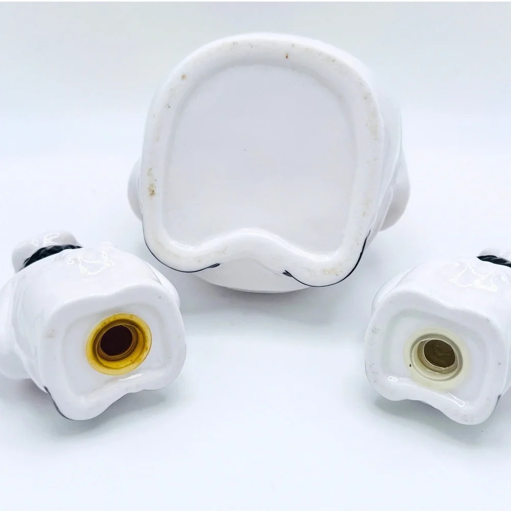 Vintage Chef Sponge Holder Salt Pepper‎ Shakers Farmhouse Kitchen Decor Kitsch